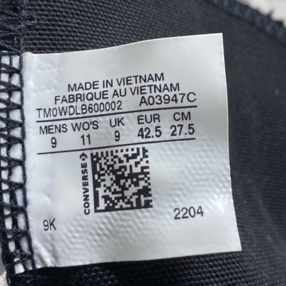 Converse Ctas High Top Blue Gray Canvas Men’s Sneakers Custom A03947C-GBRW - Picture 7 of 8